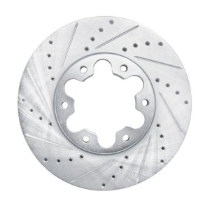 Ford Transit-150 Brake Rotor (1) - Front Left - R1 Concepts - Drilled & Slotted - Silver - `20-`25